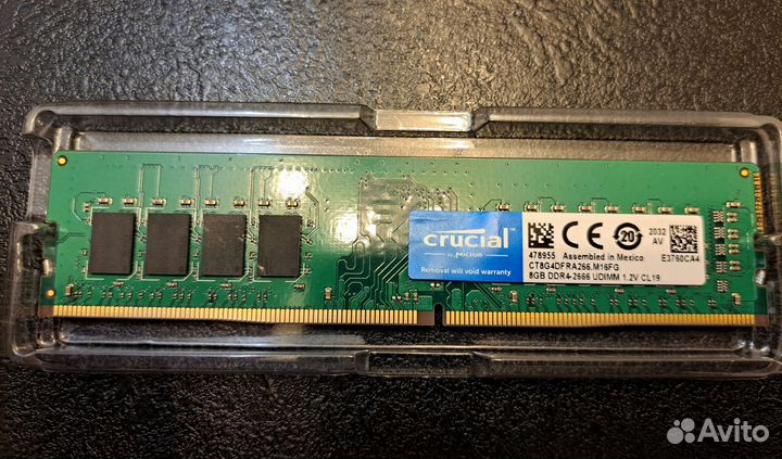 Оперативная память ddr4 16gb crucial 2666 MHz