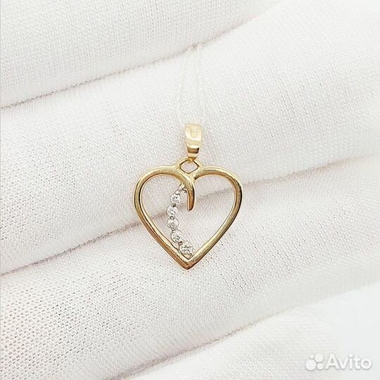 Подвеска с природным камнем Золото