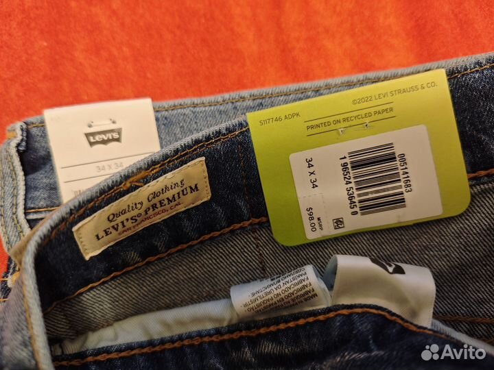 Джинсы Levi's 514 34/34