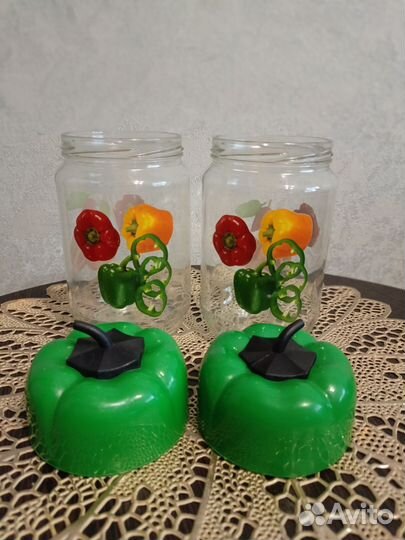 Банки для сыпучих продуктов 2 шт