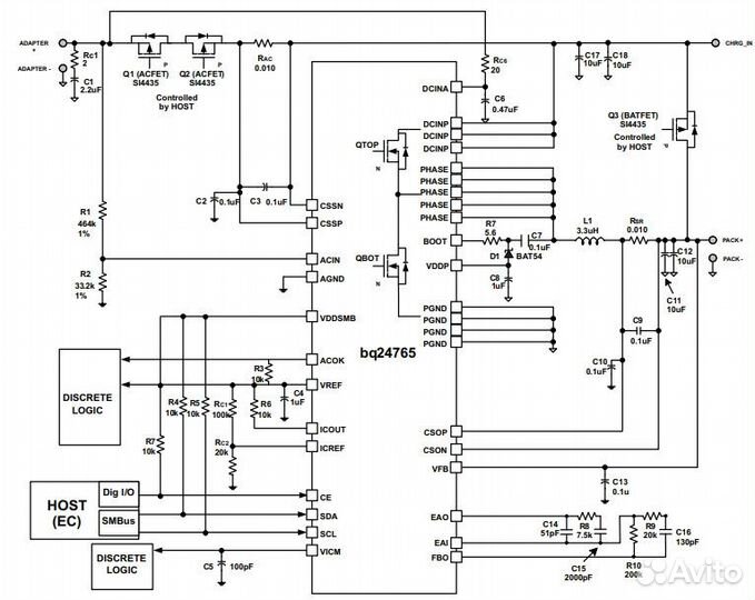 Микросхема BQ24765R