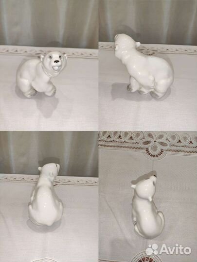 Фарфоровые статуэтка медведи лфз СССР