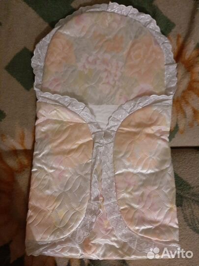 Комплект конверт летний и одеяло для новорожденног