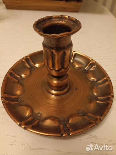 Подсвечник медный