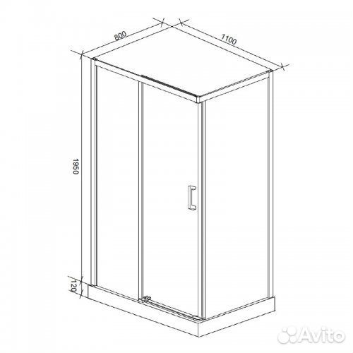 Душевой уголок Cerutti 110х80х195