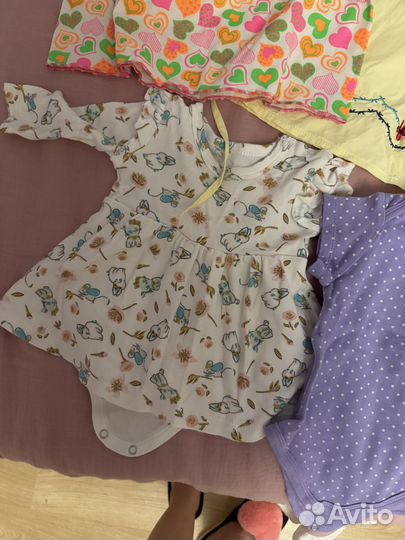 Детская одежда для девочек 74 80 пакетом