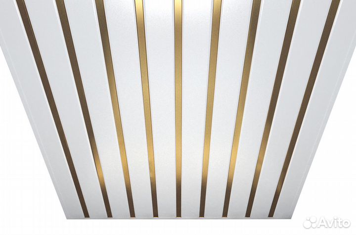 Реечные потолки. Комплект 1,72*1,5 м. Бел. мат/зол