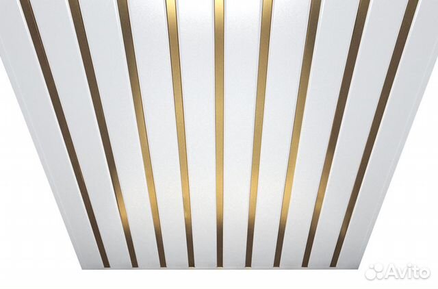 Реечные потолки. Комплект 1,72*1,5 м. Бел. мат/зол