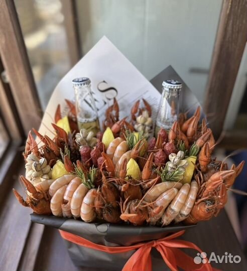 Букет из раков, мужской букет из раков
