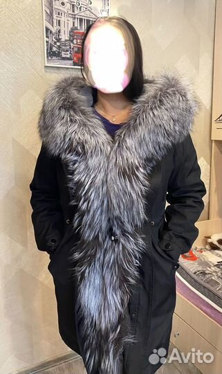 Парка с натуральным мехом 46 48