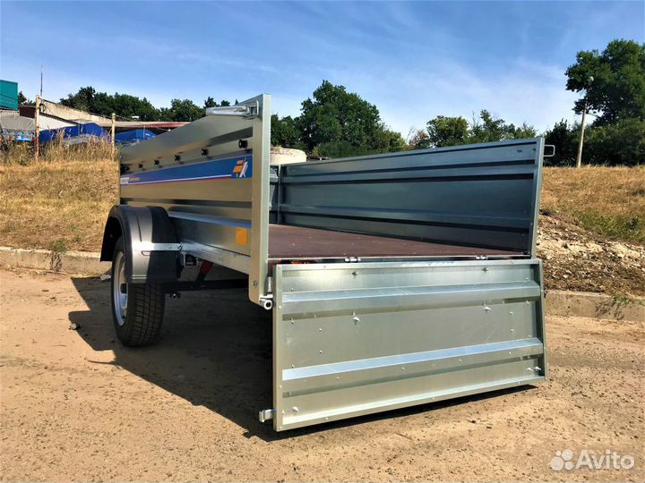 Прицеп 2,5х1,3х0,5 Zn+ (на рессоре alko) Кремень