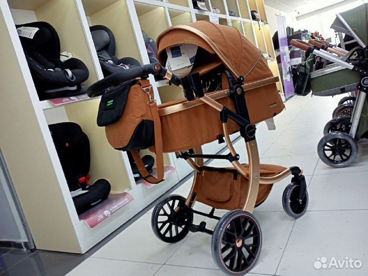 Коляска трансформер Luxmom 601 A 3 в 1 Brown