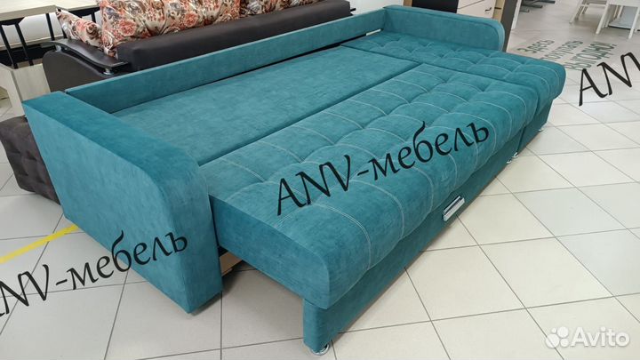 Угловой диван, увеличенное спальное место