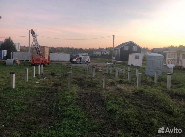 Железобетонные сваи под ключ установка