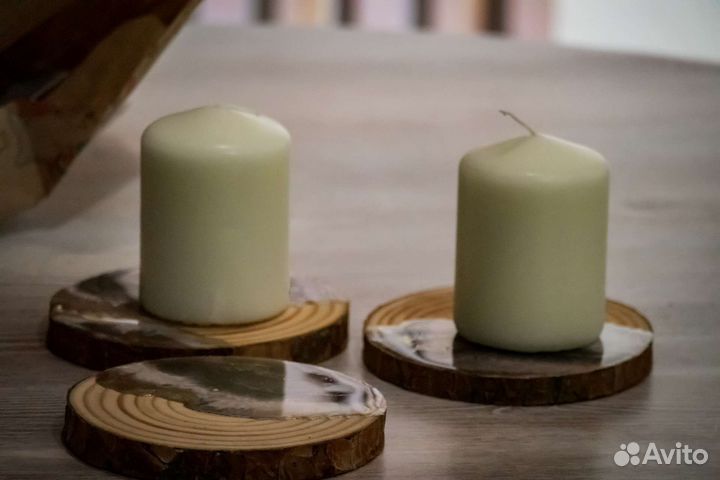 Подстаканники, подсвечники из эпоксидной смолы и