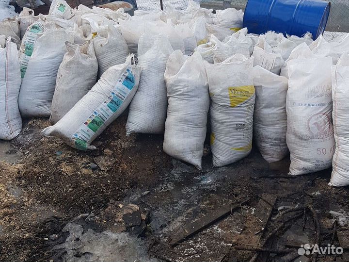 Навоз свиной, куриный в мешках