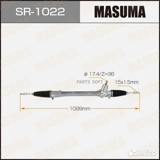 Рейка рулевая toyota auris SR1022 masuma