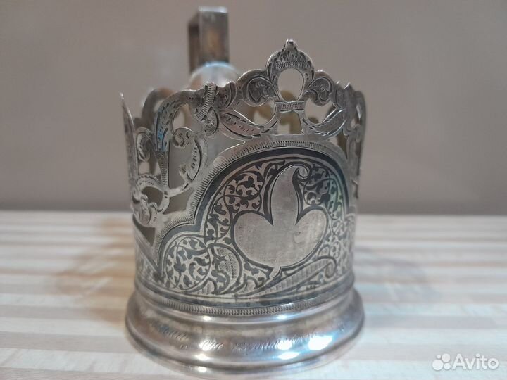 Кубачи Подстаканник СССР серебро 875 пробы 90 г