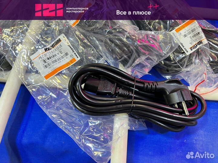 New Кабель питания Hyperline PWC-IEC13-SHM-3.0-BK