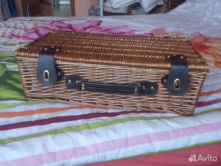 Корзина плетеная набор для пикника