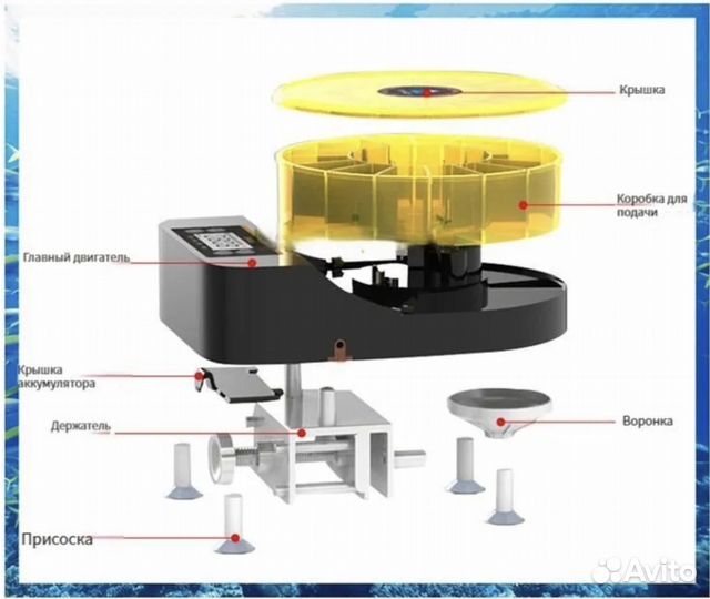 Автоматическая кормушка для рыб evnice
