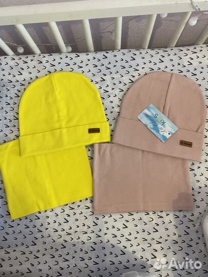 Комплект шапка, шарф(снуд) осень весна 2-4 года