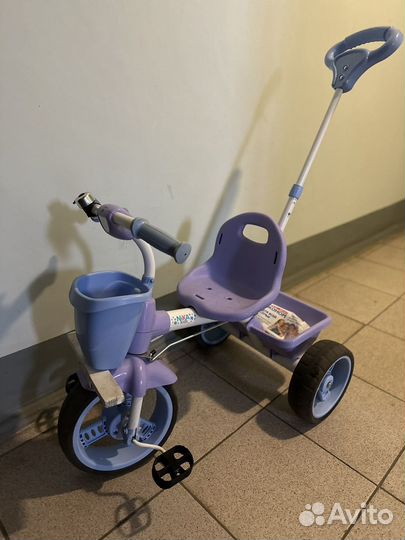 Ведосипед трехколёсный с ручкой
