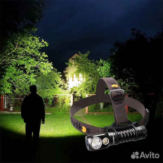 Фонарь налобный HD20 Green 