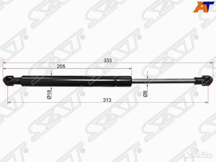 Амортизатор крышки багажника volkswagen touareg 03