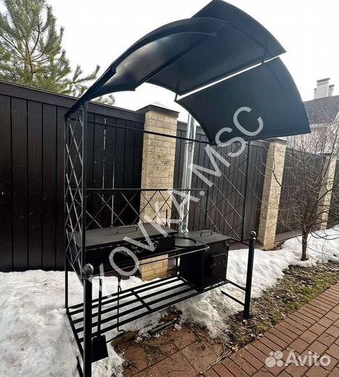 Мангал с крышей