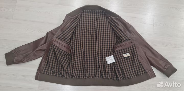 Кожаная куртка мужская(бомбер)