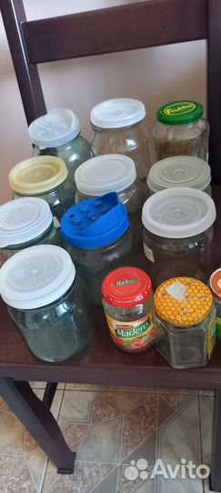 Банки стекл, с капроновыми крышками