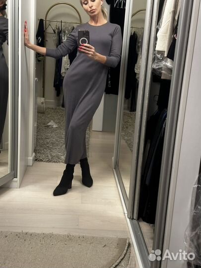 Трикотажное платье zara s