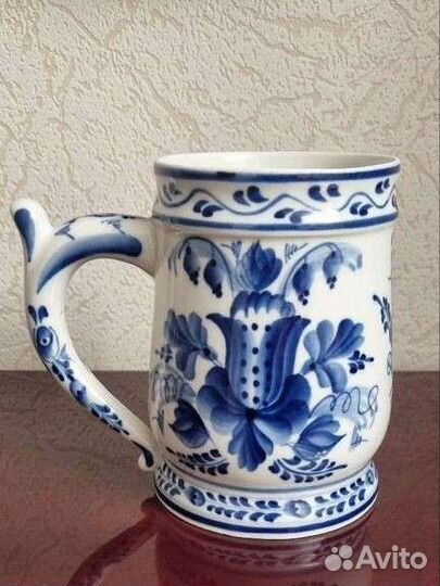 Кружка пивная гжель