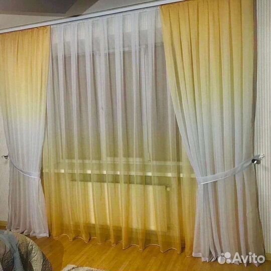 Комплекты тюль градиент в наличии много