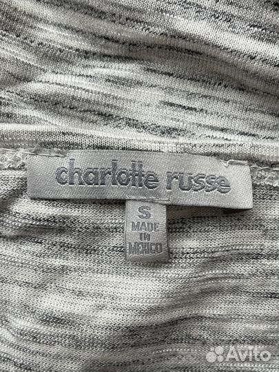 Удлинённая серая футболка Charlotte Russe