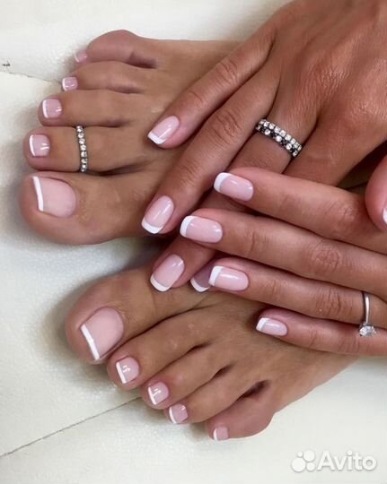 Маникюр Френч, педикюр luxio