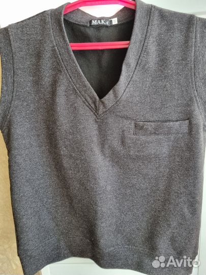 Жилет школьный серый