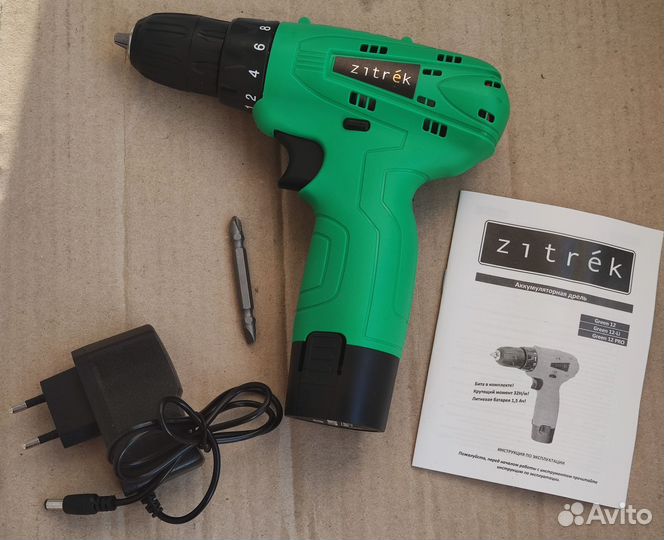 Аккумуляторный шуруповёрт. Zitrek 12 li