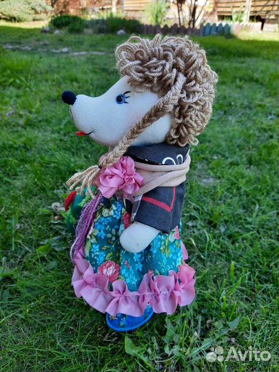 Ёжик.Девочка.Интерьерная.Текстильная