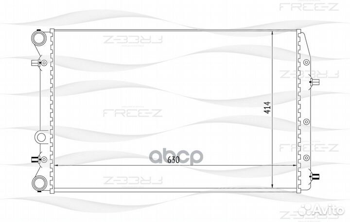 Радиатор VW Polo 01-skoda Fabia 99- KK0206 FR