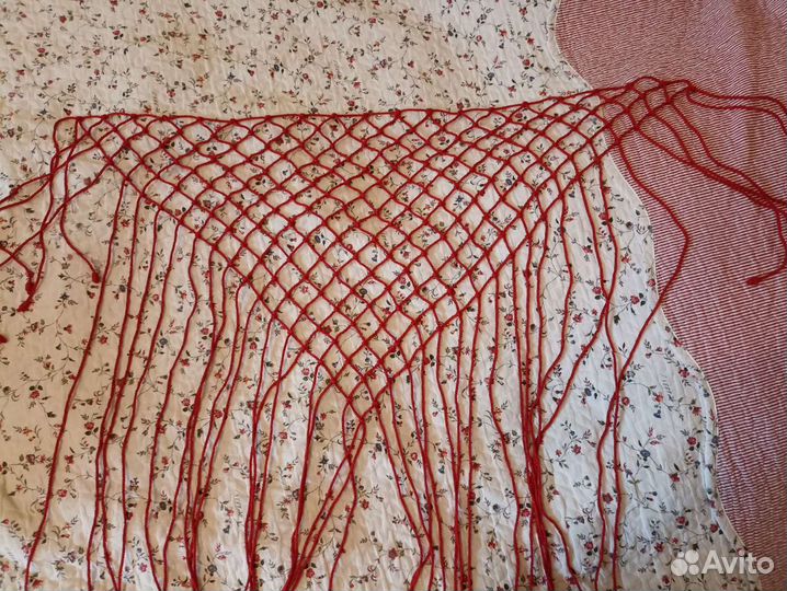 Шаль сетка макраме