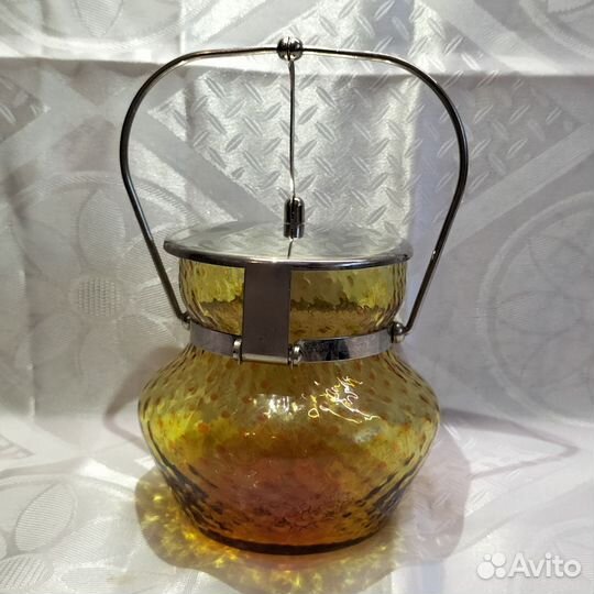 Сахарница с откидной крышкой стекло СССР