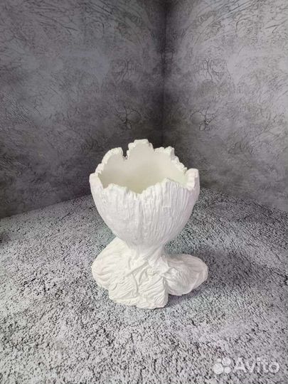 Кашпо, гипсовый декор, подсвечники