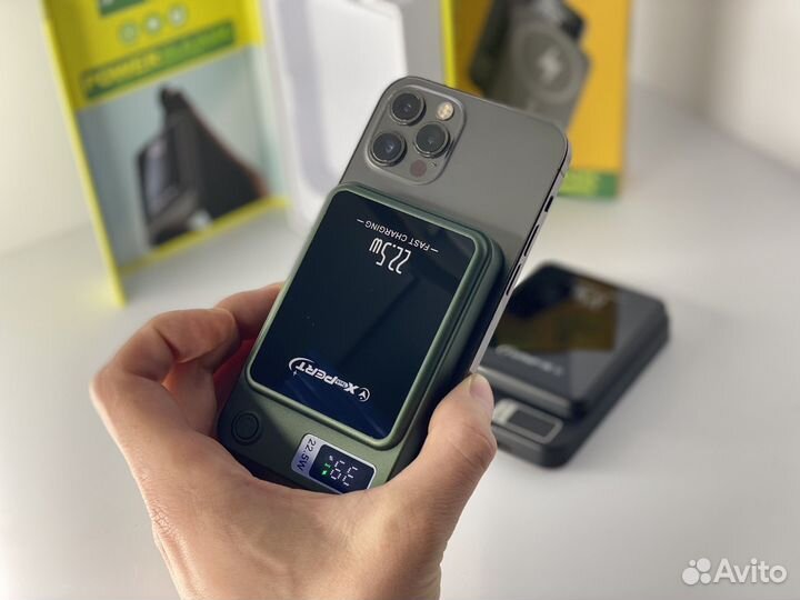 Повербанк с быстрой беспроводной зарядкой magsafe