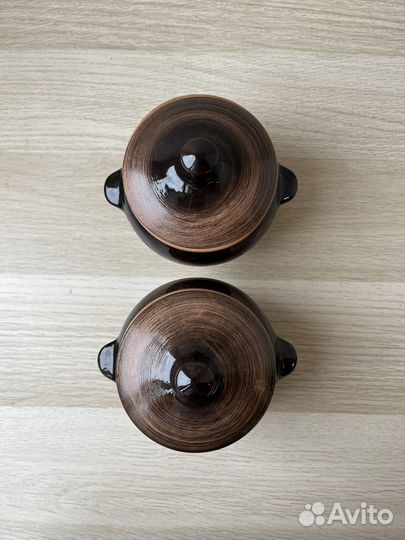 Горшочки керамические для запекания 2 штуки