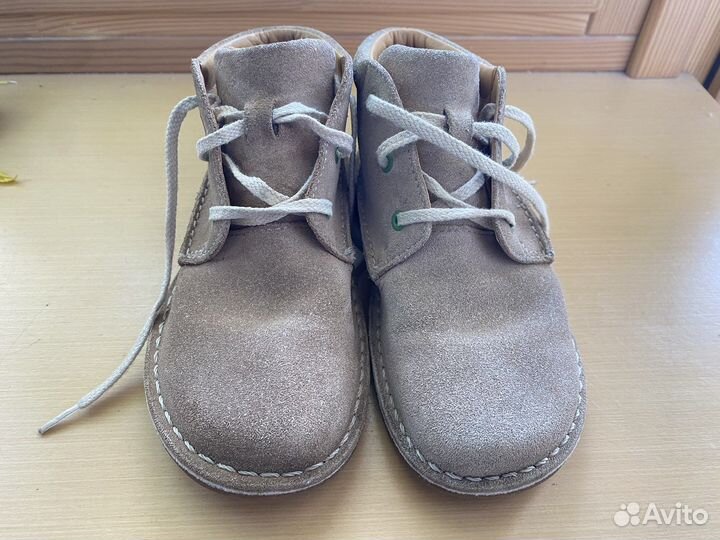 Clarks замшевые детские ботинки/дезерты