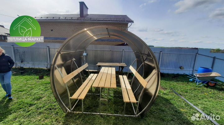 Беседка из поликарбоната. Бесплатная доставка
