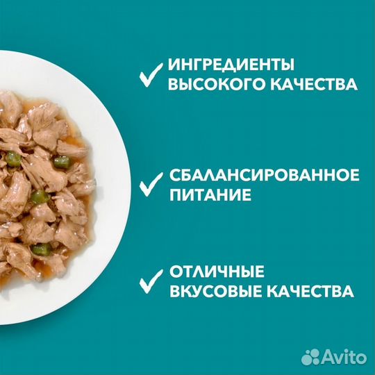 Purina ONE паучи с говядиной и морковью для взросл