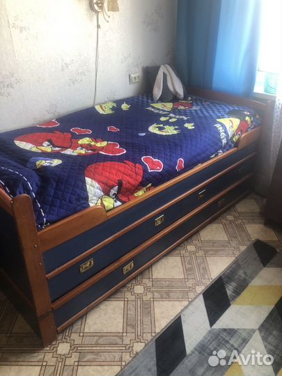 Детская двухярусная кровать с матрасом бу